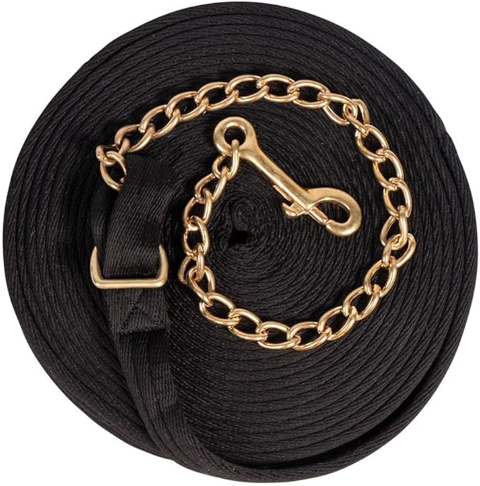 Dura-Tech Cushion Lunge Line for Horses | Stable Use &amp; Horse Training | Horse Lunge Line with Snap | Durable Horse Lead Rope | 30 Foot Length | Replaceable Brass Snap