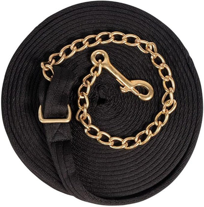 Dura-Tech Cushion Lunge Line for Horses | Stable Use &amp; Horse Training | Horse Lunge Line with Snap | Durable Horse Lead Rope | 30 Foot Length | Replaceable Brass Snap