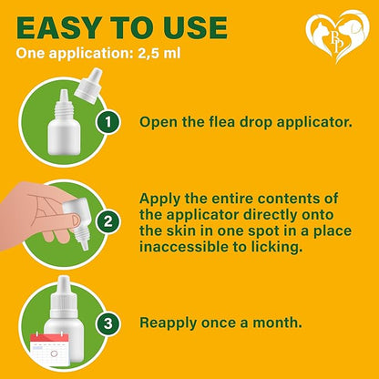 Flea and Tick Prevention for Small Dogs &amp; Cats, Rabbits - Natural Flea Treatment &amp; Pest Control - Topical Flea &amp; Mosquito Repellent for Puppy and Kitten - All Pets