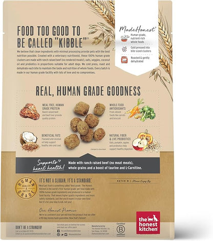 The Honest Kitchen Whole Food Clusters Whole Grain Beef &amp; Oat Dry Dog Food, 1 lb Bag