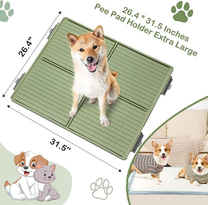 Puppy Pads &amp; Holder Set – Includes 20 Extra Large 30×36in Pee Pads, Anti-Slip Leak-Proof Pee Pad Holder with Secure Lock for Puppies &amp; Large Dogs and All Breeds