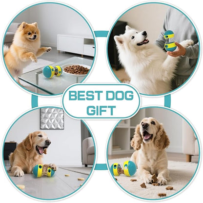 Interactive Dog Puzzle Toys for Indoor Adjustable Food Dispensing Treat Dispenser Ball &amp; Slow Feeder for Large/Medium/Small Dog to Keep Them Busy, Green