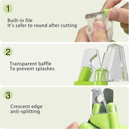 Cactus Shaped Cat Nail Clippers - Durable, Ergonomic Pet Grooming Tool for Cats &amp; Kittens - Safe, Sharp, and Comfortable Claw Trimmer(Green)