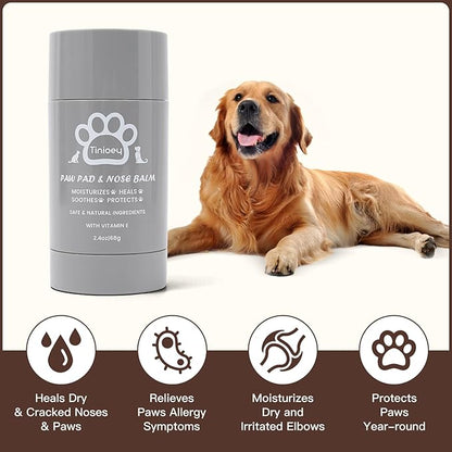 Cat Dog Paw Pad Balm Stick (2.4 oz) | Natural Lick Safe Dog Paw Blam Protector, Soother &amp; Moisturizer for Cracked Dry &amp; Damaged Paws, Nose &amp; Elbows | Snout Soother for Dogs
