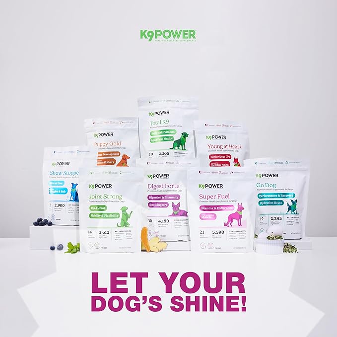 K9 Power Super Fuel for Dogs 1lb - Boosts Energy Levels - Supports Muscle Growth &amp; Enhances Joint Health - Pack of 2
