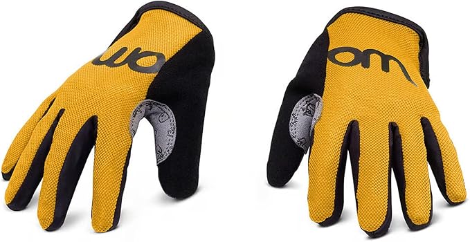 woom TENS Bike Gloves, Child’s &amp; Youth Bicycle Full Finger Protection with Grip for Road Cycling &amp; Mountain Biking (Boys &amp; Girls)