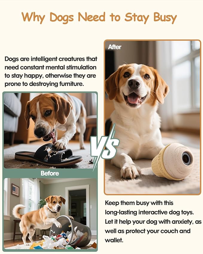 Dog Frozen Treat Toy, Long-Lasting Interactive Dog Toys to Keep Them Busy, Fillable &amp; Freezable Birthday Gifts, Enrichment Toys for Puppy