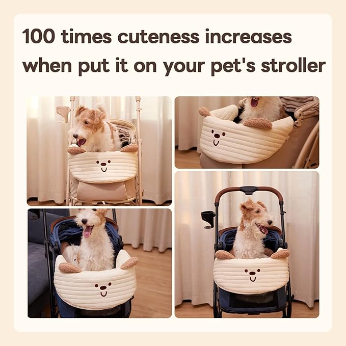 Dog Stroller Cushion &amp; Mat, Pet Stroller Cushion for Dogs &amp; Cats, Ideal Pet Accessories for Comfortable Rides