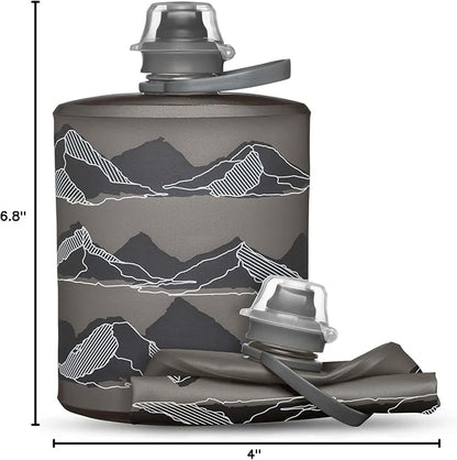 HydraPak Stow - Collapsible Backpacking Water Bottle (350ml, 500ml, 1L) - BPA Free, Ultra Light, Spill-Proof Twist Cap
