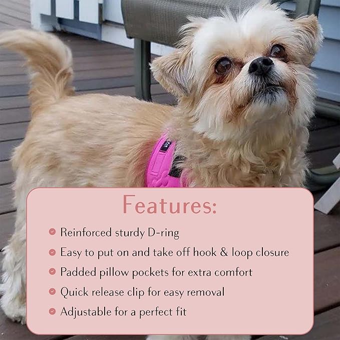 Comfort Fit No Pull Dog Harness – Adjustable Step-in Vest for Small, Medium &amp; Large Dogs, Soft Padded with Leash Clips, Reflective Straps &amp; Handle