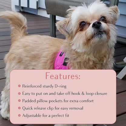 Comfort Fit No Pull Dog Harness – Adjustable Step-in Vest for Small, Medium &amp; Large Dogs, Soft Padded with Leash Clips, Reflective Straps &amp; Handle
