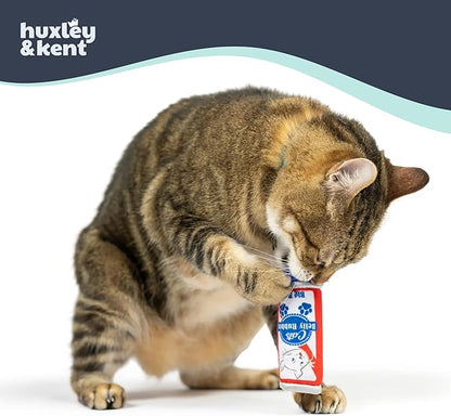 Huxley &amp; Kent Plush Cat Toy - Interactive Catnip Toy for Cats &amp; Kittens - Soft Kitty Toy with Crinkle &amp; Catnip - Fun Indoor Play Toy - Belly Rubbin