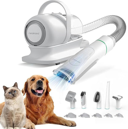 neabot Neakasa P1 Pro Pet Grooming Kit &amp; Vacuum Suction 99% Pet Hair, Professional Clippers with 5 Proven Grooming Tools for Dogs Cats and Other Animals