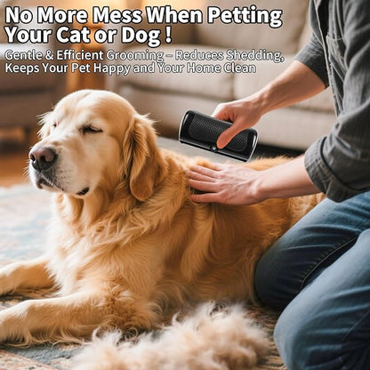Deshedding Dog Brush - Pet Grooming Tool for Dogs &amp; Cats, Removes Loose Hair on Short &amp; Long Coats, Easy to Clean