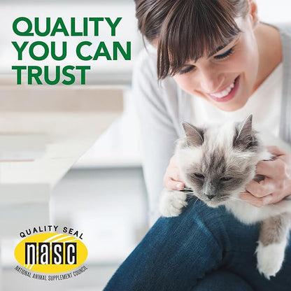 Vet’s Best Cat Hairball Relief Digestive Aid, Vet Formulated Hairball Support Remedy, Hairball Relief for Cats, Classic Chicken Flavor, 60 Chewable Tablets