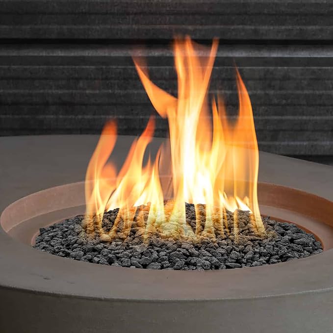 Mr. Fireglass 10 Pounds Black Natural Lava Rock for Indoor Outdoor Gas Fire Pits Fireplaces &amp; Barbecue Grills | Volcanic Lava Stones for Decorating Garden Landscaping, Potted Plants, 0.2"-0.3"