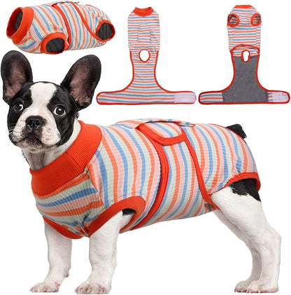 Kuoser Recovery Suit for Dogs Cats After Surgery, Professional Pet Recovery Shirt Dog Abdominal Wounds Bandages, Substitute E-Collar &amp; Cone,Prevent Licking Dog Onesies Pet Surgery Recovery Suit