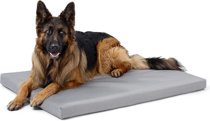 Cybarmour Indestructible Dog Bed - Outdoor Waterproof Chew Proof Dog Crate Pad - Orthopedic Kennel Mat for Aggressive Chewers - Extra Large Breeds &amp; Fits 48-Inch Crate - 47"x29", Limestone