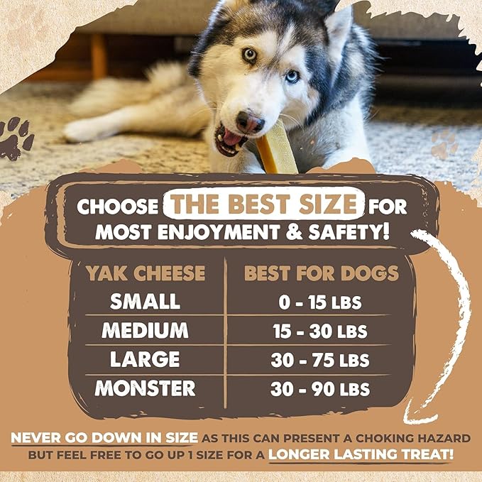 Mighty Paw Yak Cheese Chews for Dogs, All Natural Long Lasting Pet Treats. Odorless &amp; Great for Oral Health. Limited Ingredient Chews for Puppies &amp; Power Chewers (Medium, 12 Pack)1 Count (Pack of 1)