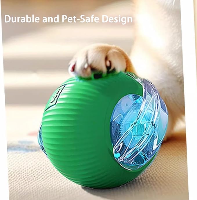 Interactive Cat Toy Ball for Indoor Cats - 3-Speed Smart Rolling Ball with Flashing Lights, USB Rechargeable Automatic Motion Kitten Toys for Bored Adult Cats &amp; Playful Kittens
