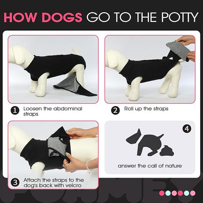 FUAMEY Dog Recovery Suit Male,Dogs Surgery Neuter Suits Puppy Spay Shirts for Female Protect Dog&
