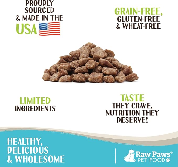 Raw Paws Freeze-Dried Pet Food for Dogs &amp; Cats- Rabbit Recipe, 4-oz - USA Raw Dog Treats for Training - Cat and Dog Treats - 100% Rabbit Meat, No Added Hormones or Antibiotics