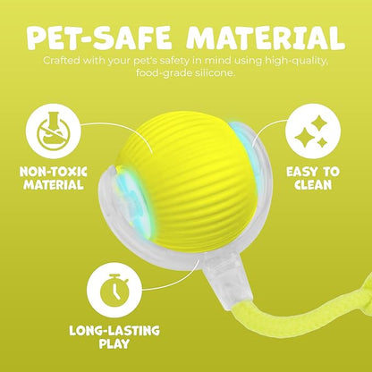 Pawlo Speedy Tail 2.0 Cat Toy –Teazys Turbo Tail Upgrade – Interactive Cat Toy – Kitten Toys – Automatic cat Toy for Boredom – Moving cat Toys for Indoor Cats with 2 Tails (Yellow)