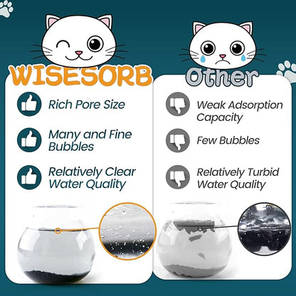 Cat Litter Deodorizer 1.2Lb Activated Carbon Litter Box Odor Eliminator Absorber Unscented Cat Litter Odor Control Room Deodorizer Solution for Homes with Pets