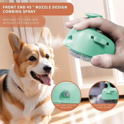 Cat Steam Brush for Shedding, 4 in 1 Rechargeable Steam Brush for Cats and Dogs, Anti-Static, Massage, Cleaning, Shedding &amp; Combing All In One!