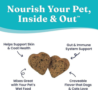 Solid Gold Cat &amp; Dog Multivitamin Chews - Kelp, Omega 3 &amp; Vitamins for Dental, Digestive, Immune, Skin &amp; Coat Health - Multi Vitamin for Dogs &amp; Cats - Sea Kelp Based Soft Chew for All Ages - 120ct