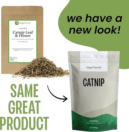 MagJo Naturals Farm Direct Catnip, Freshest Available, Bulk Bag (1 Pound)