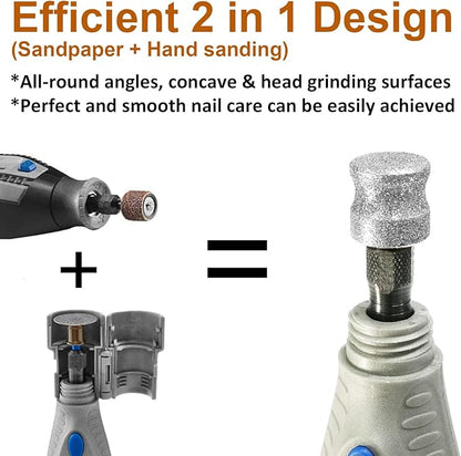 Diamond Dog Nail Grinder for Dremel, Diamond Bit for Big Dog&amp;Pets Nail Care, 1/8&