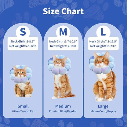 Dog Cat Surgical Recovery Cone Dog Protective Collar, Pet Recovery E-Collar Soft Neck Cone to Stop Licking Wound for Cats &amp; Kittens Small Dog After Surgery