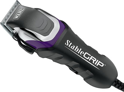 Wahl Pro Animal Stable Grip - Comprehensive Equine Grooming Kit - Light Body Clipping - Trimming Face, Ears &amp; Fetlocks - Stable Grip Clipper - Easy-to-Adjust Cutting Lengths - Long Power Cord