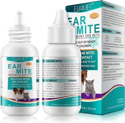 Ear Mite Treatment for Dogs, Dog Ear Infection Treatment, Ear Mite Treatment for Dog Yeast Infection, Alleviation Suffering from Ear Mites &amp; Itching and Odours Stinky Stuff for Dogs Ears