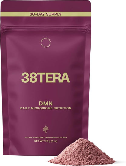 DMN (Daily Microbiome Nutrition), 6 Oz, Plant-Based Fiber Powder with 3 Different Prebiotics, Helps Digestive &amp; Gut Health, Low FODMAP Supplement, Vegan, Wild Berry Flavor, 30 Servings