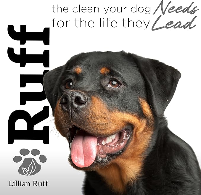 Ruff by Lillian Ruff Activated Charcoal Pet Shampoo – Deep Cleanser, Deodorizer, Stain Remover – Lemon Sage Scent, pH Balanced, Hydrate Dry Itchy Skin – Safe for Puppies &amp; Mature Dogs