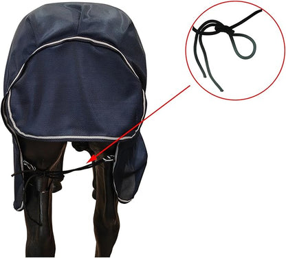 BARN &amp; STABLE Breathable and Tear-Resistant Horse Fly Sheet with UV Protection Equine Summer Sheet Horse Fly Blanket with Removable Web Leg Straps