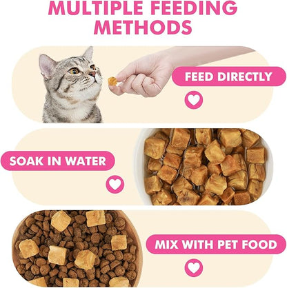 Freeze Dried Cats &amp; Dogs Raw Treats, All Natural Single Ingredient Salmon, High Protein Healthy Pet Training Treats or Food Topper, 10.6 oz