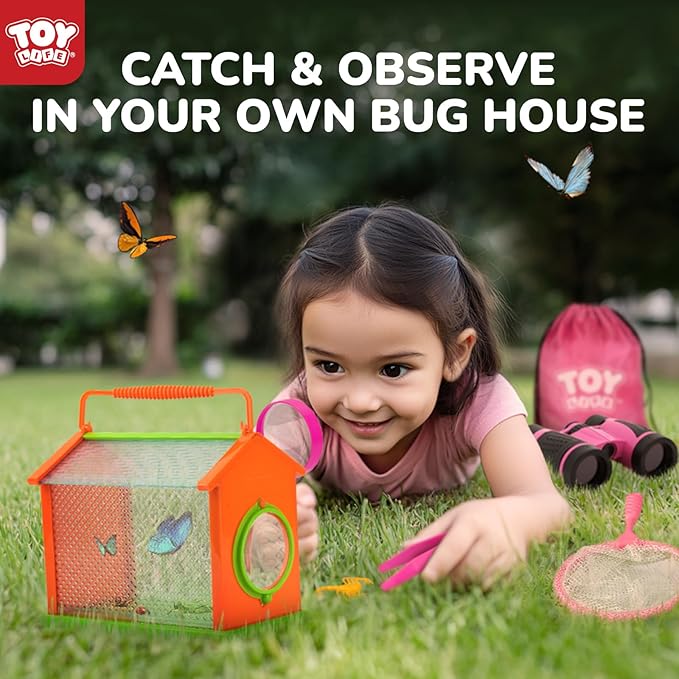 TOY Life Kids Explorer Kit with Bug Catcher for Kids, Bug Catching Kit with Bug Toys, Kid Safari Vest &amp; Hat, Compass, Binoculars, Magnifying Glass, Educational Outdoor Toys Kid Adventure Kit