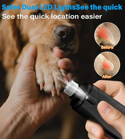 2 in 1 Dog Nail Clippers &amp; Cat Nail Clippers Trimmers for Large Medium Small Dogs Cats Claw Trimmer Quick Sensor and Safety Guard USB Rechargeable Dogs Nail Trimmer with Catcher &amp; 2 LED Lights