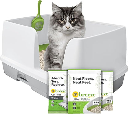 Purina Tidy Cats Non Clumping Litter System, Breeze XL All-in-One Odor Control &amp; Easy Clean Multi Cat Box - 18 lb. Box