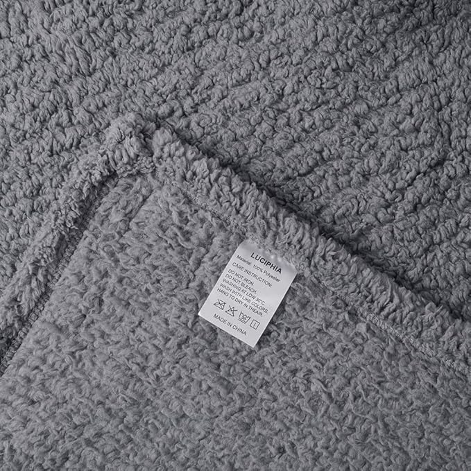 1 Pack 3 Calming Blankets Fluffy Premium Fleece Pet Blanket Soft Sherpa Throw for Dog Puppy Cat Grey Medium (30“x20&