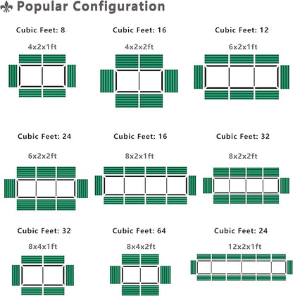 EKX 8x2x2FT Galvanized Raised Garden Bed, Raised Garden Bed Kit-Metal Planter Box Outdoor,Planting for Vegetables, Fruits,Herbs, Flowers-Slive