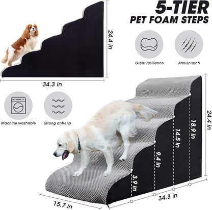 Dog Stairs&amp;Steps for High Beds Up to 28&