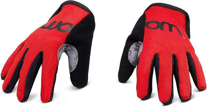 woom TENS Bike Gloves, Child’s &amp; Youth Bicycle Full Finger Protection with Grip for Road Cycling &amp; Mountain Biking (Boys &amp; Girls)