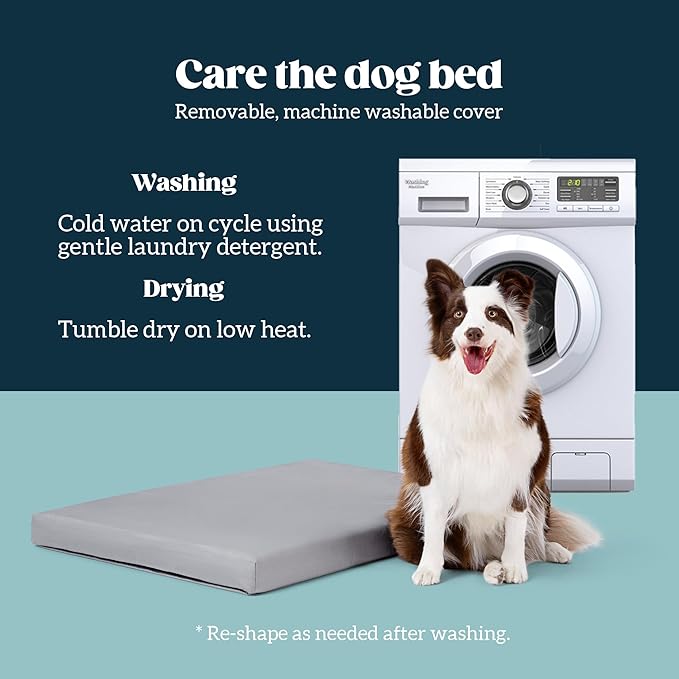 Cybarmour Indestructible Dog Bed - Outdoor Waterproof Chew Proof Dog Crate Pad - Orthopedic Kennel Mat for Aggressive Chewers - Large Breeds &amp; Fits 36-Inch Crate - 35"x22", Limestone