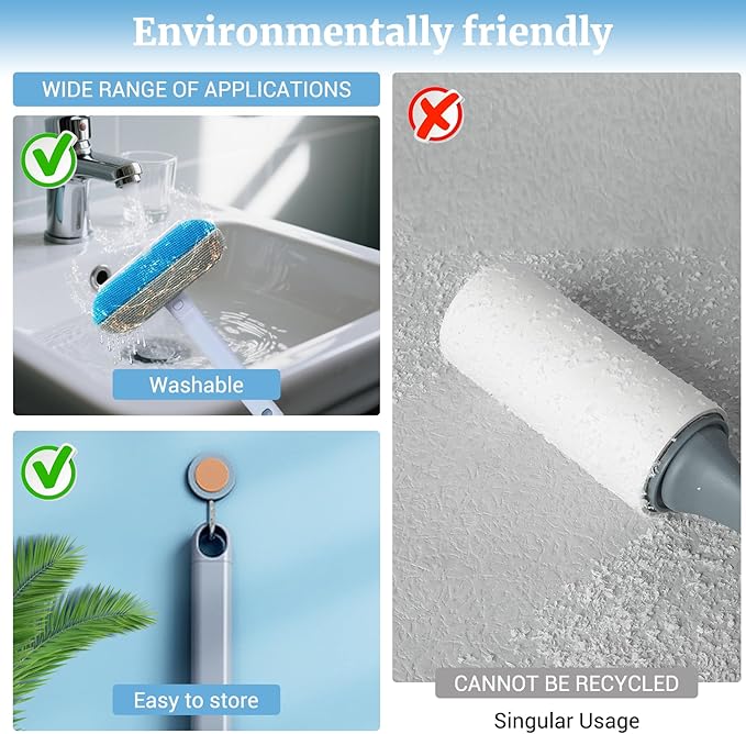 4 in 1 Multifunctional Reusable Pet Hair Remover Brush,Dog &amp; Cat Hair Remover Tool for Couch,Bedding &amp; Carpet,Washable Fur Remover with Dual-Sided Cleaning Brush