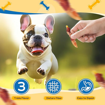 gazeupon Dog Treats，Chicken&amp;Duck Wrapped Sweet Potato，Healthy Training Snacks for Dogs, Rawhide Free,14.1 oz