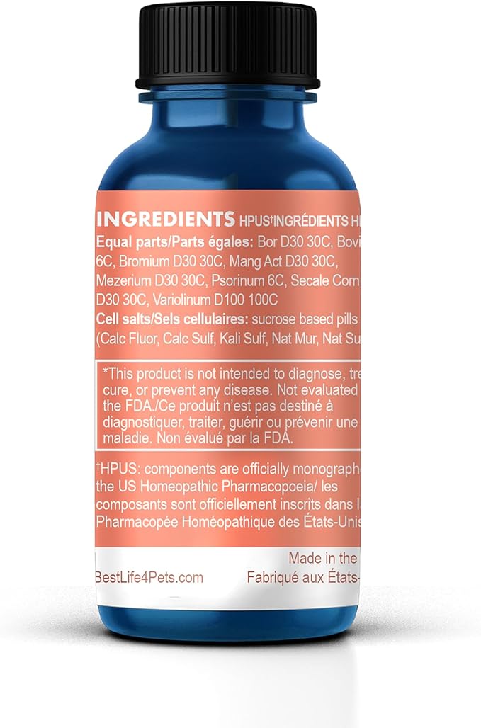 Mange Treatment for Cats, Natural Ear Mite Treatment &amp; Cat Itchy Skin Relief, Helps with Welts, Scabs, Feline Dandruff, Shedding, Excessive Grooming and General Fur and Coat Care, 400 Odorless Pills